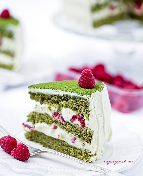 zielony tort matcha