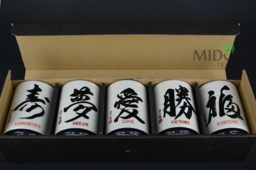 komplet japońskich kubków, komplet kubków, japońskie znaki