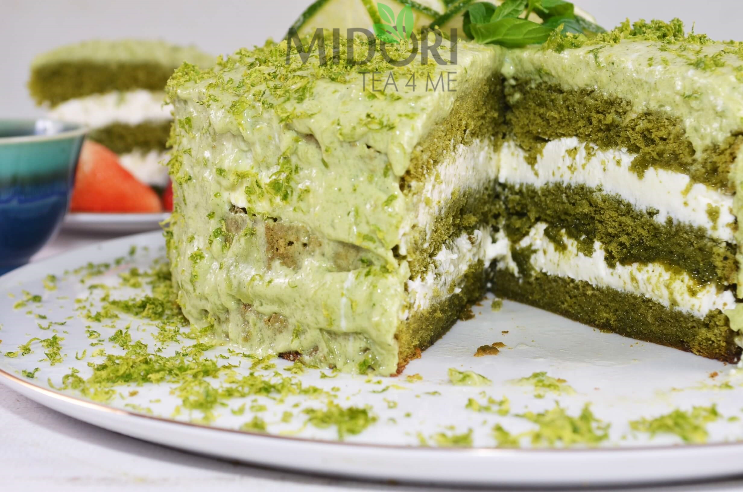 tort matcha, tort mojito, zielony tort