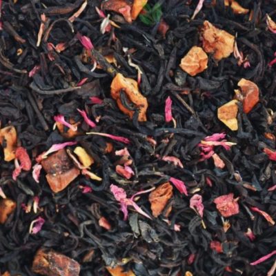 Czarna herbata malinowo-muffinowa, herbata malinowa, herbata muffinowa, herbata owocowa, czarna herbata z owocami, herbata z owocami
