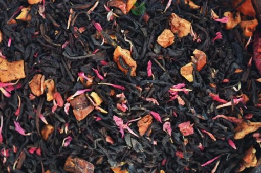 Czarna herbata malinowo-muffinowa, herbata malinowa, herbata muffinowa, herbata owocowa, czarna herbata z owocami, herbata z owocami