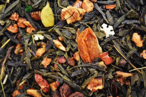 Zielona herbata Mandarynka z Kardamonem, mandarynka z kardamonem, herbata z mandarynką, mandarynka kardamon, herbata mandarynkowa, zimowa herbata