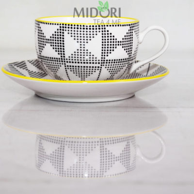 Porcelanowa filiżanka ze spodkiem Marocco Modern, Porcelanowa filiżanka ze spodkiem, Marocco Modern, porcelanowy komplet do kawy, porcelanowy komplet do herbaty, porcelanowa filiżanka