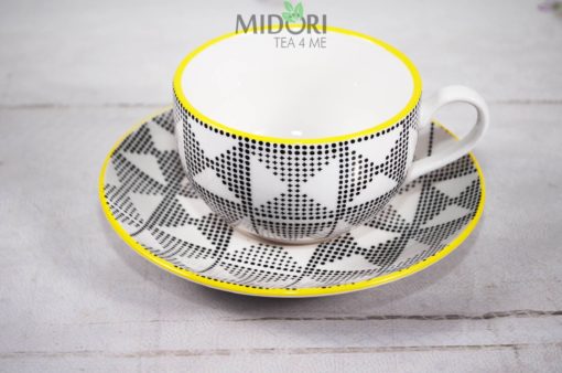 Porcelanowa filiżanka ze spodkiem Marocco Modern, Porcelanowa filiżanka ze spodkiem, Marocco Modern, porcelanowy komplet do kawy, porcelanowy komplet do herbaty