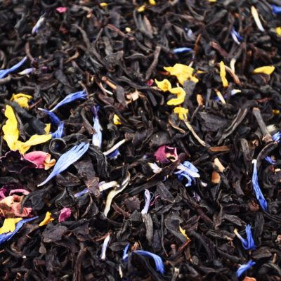 Czarna herbata z mango i marakują, herbata z owocami, herbata z mango, herbata z marakują, herbata owocowa, pyszna herbata, Czarna herbata z owocami