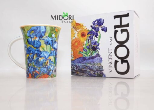 Kubek Van Gogh irysy, Ceramika z motywami malarstwa Van Gogha, Kubek ceramiczny, Kubek na prezent, Kolekcja malarstwo, carmani porcelana (8)