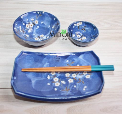 ceramika japonska, blue sakura ceramika tokyo design, ceramika do sushi, ceramika japonska do sushi, zestawy do sushi, komplet do sushi komplet japonski